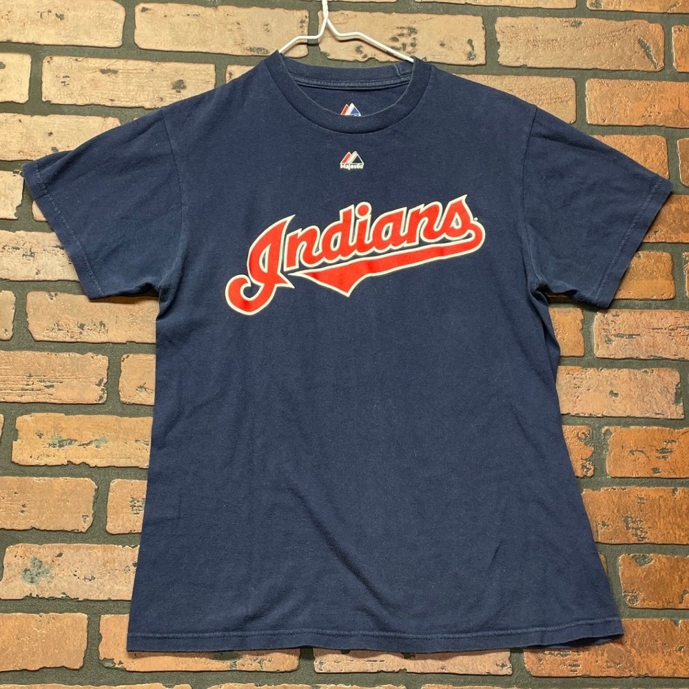Majestic Cleveland‎ Indians Navy Kipnis no. 22 Baseball T-Shirt S